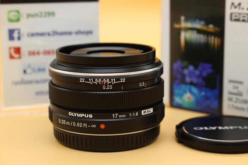 ขาย Lens Olympus M.Zuiko Digital 17mm f1.8 สีดำ อดีตประกันศูนย์ สภาพสวย  ไร้ฝ้า รา ใช้งานน้อย ตัวหนังสือคมชัด อุปกรณ์ครบกล่อง  อุปกรณ์และรายละเอียดของสินค้